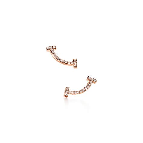 Tiffany & Co. Rose Gold Diamond T Smile Pendant | Rich Diamonds