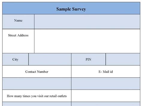 Survey Form Format 的图像结果