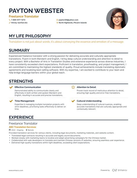3 Successful Freelance Translator Resume Examples And Writing Tips for 2024