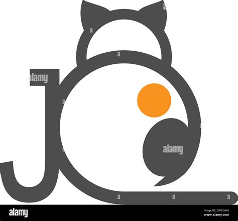 Cat icon logo with letter J template design vector Stock Vector Image & Art - Alamy