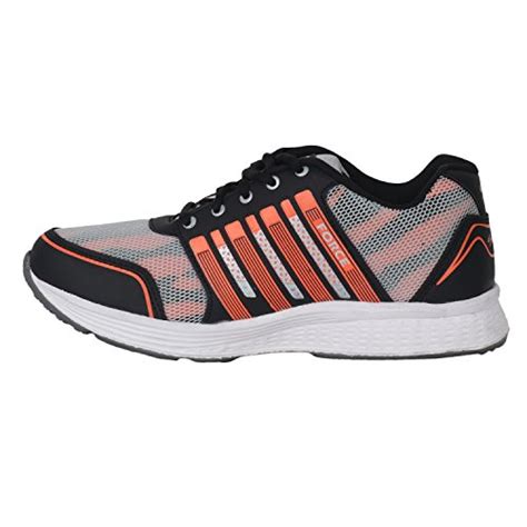 Buy Setrax Sports Lace-up Shoes | Casual Running Black & Orange Shoes ...