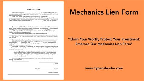 Free Printable Mechanics Lien Templates [PDF, Word]