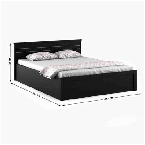 Buy Helios Rhine Rennes King Bed with Hydraulic Storage - Black from ...