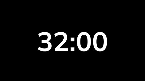 35 second countdown timer animation on black background 39000354 Stock ...