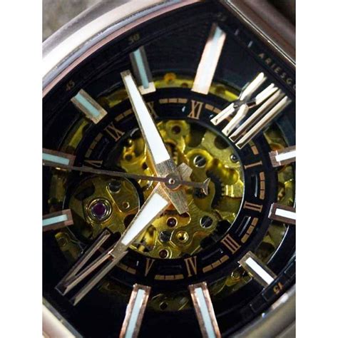 Buy Aries Gold Infinum Cruiser Automatic 21 Jewels Rectangle Skeleton ...
