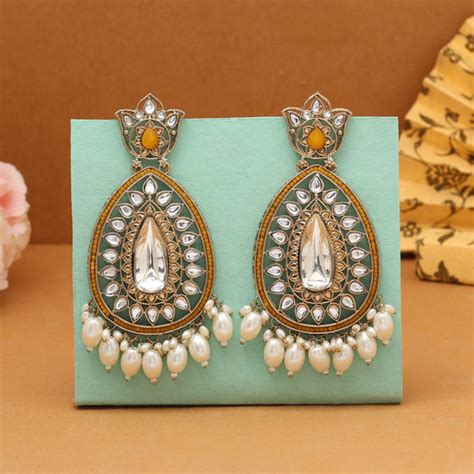 Kundan Earrings | Buy Artificial Kundan Earrings On Wholesale