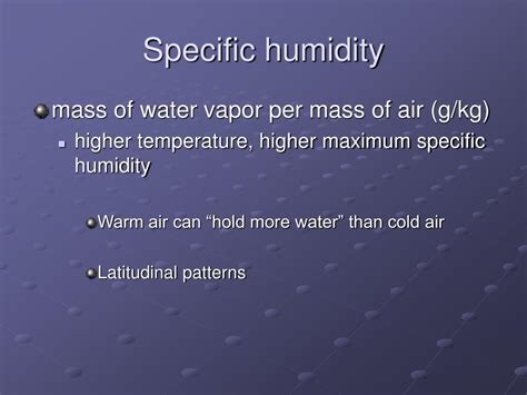 Image result for Specific Humidity