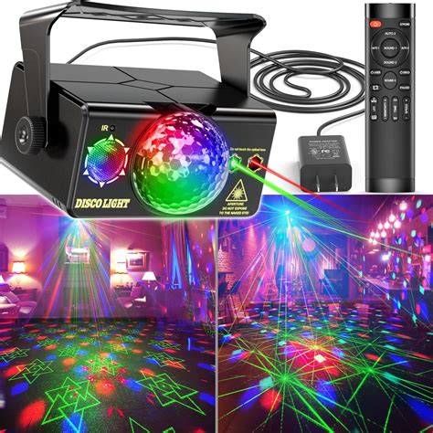 Party Lights Dj Disco Ball Light, LED Stage Strobe Lights Sound ...