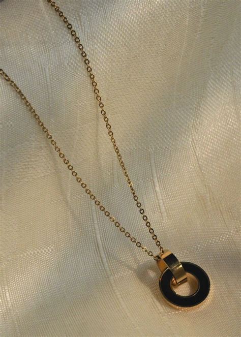 Get Black Stud Gold Plated Necklace at ₹ 1652 | LBB Shop