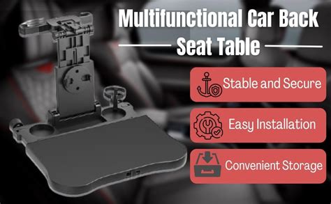 Oshotto (FT-01) Car Back Seat Food Dining & Laptop Tray with Portable ...