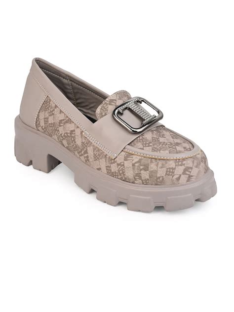 Alberto Torresi Women’s Chunky Sole Loafers with Buckle