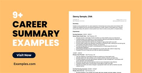 Image result for Job Summary Examples