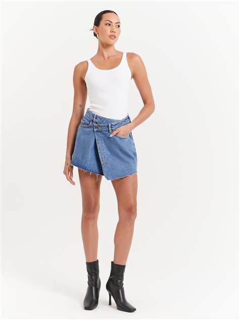 Ksubi Rap Denim Wrap Skirt in Heritage Blue Heritage | Glue Store