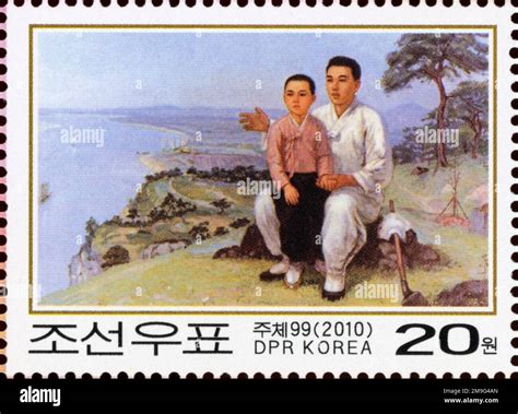 2010 North Korea stamp set. 100th birthday of Kim Il Sung. Young Kim Il ...