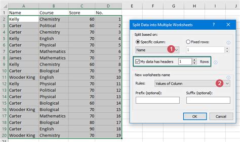 Excel Split Data into Multiple Sheets 的图像结果