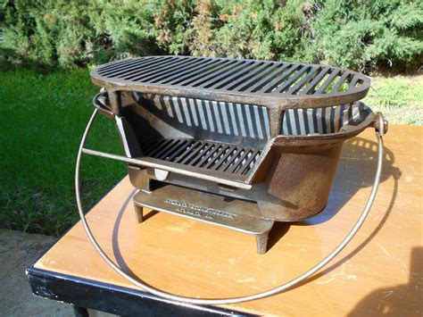 Vintage SPORTSMAN Cast Iron BBQ Grill Hibachi Camp Stove ATLANTA STOVE ...