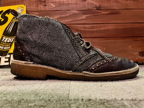 CLARKS × Harris Tweed DESERT BOOT US8.5 | USED SNEAKERS KAI
