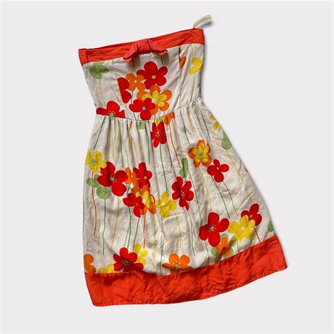1970’s Inspired Strapless Flower Dress Size XS Max Rave Early 2000’s - Etsy | Dress clothes for ...