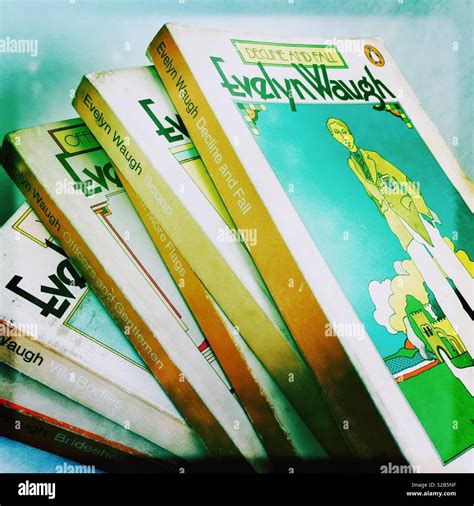 A collection of vintage penguin edition Evelyn Waugh novels Stock Photo ...