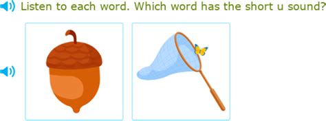 IXL - Find the short u word (Lower kindergarten English practice)