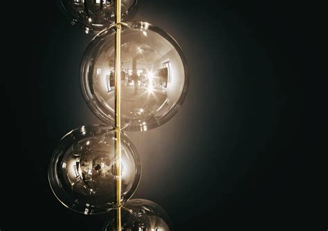 Grandine Five Lights Contemporary Floor Lamp Brushed Brass Blown Glass ...