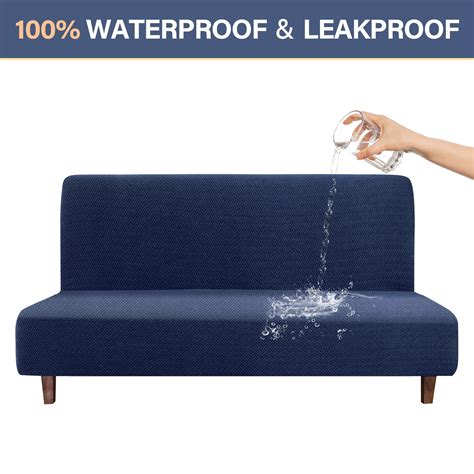Waterproof Protective Futon Cover, Washable Armless Sofa Slipcover ...