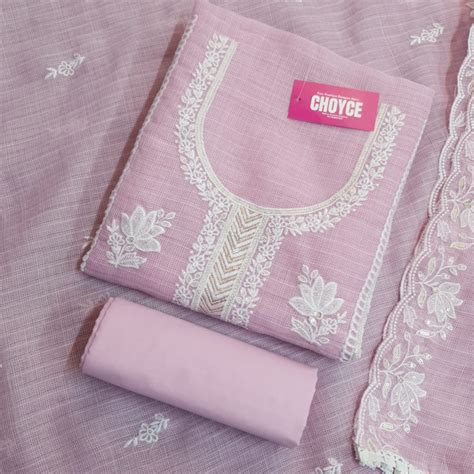 Set 26-28th Mar - Gorgeous Lilac Kota Design - Polished Embroidery Neck ...