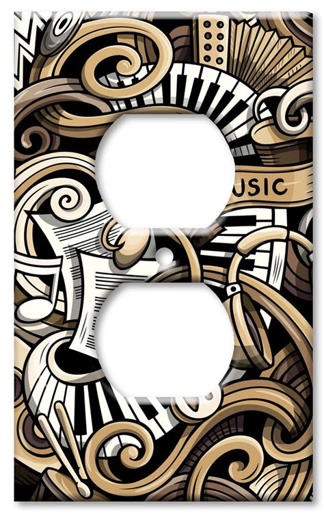 Art Plates Brand Electrical Outlet Wall/Switch Plate - Musical ...