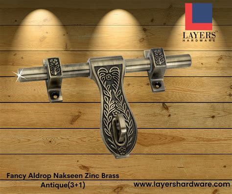 Layers Hardware™ Fancy Aldrop Nakseen Zinc Brass Antique (3+1)