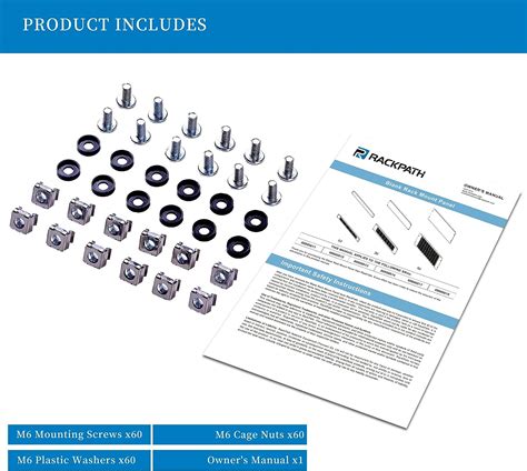 Buy RackPath 1U Blank Rack Mount Panel Spacer (10 Pack) for 19in Server ...