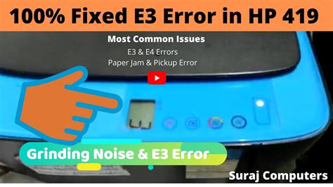 Image result for HP Printer E3 Error Code