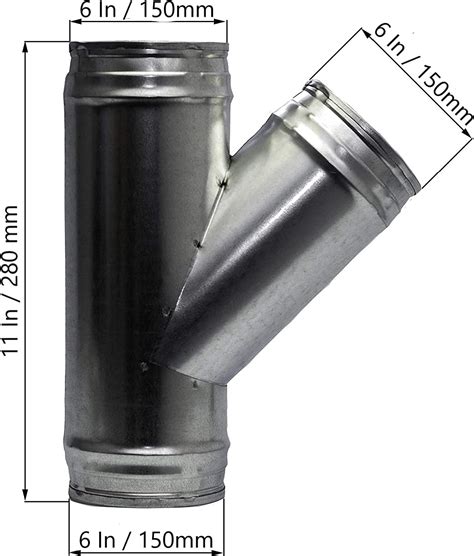 VentSystems Vent Systems 6'' Inch 45 Degree Duct Connector 3 Way India ...