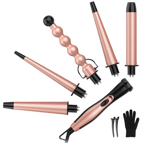 Amazon.com: 5 in 1 Curling Iron Set - BESTOPE PRO Curling Wand Iron ...