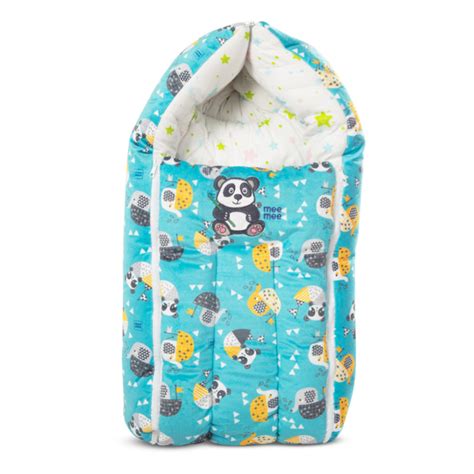 MEEMEE Green Panda Dreams: Cozy Baby Carry Nest with Adorable Animal F ...