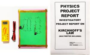 ONTEX ELECTRONICS Kirchhoffs Law KVL Physics Investigatory Project ...