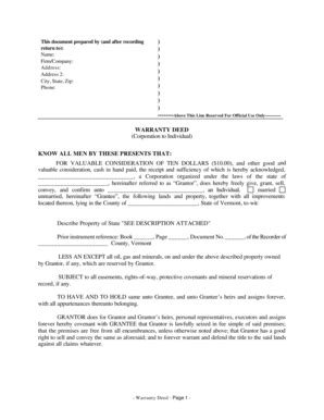 Bill Of Sale Form New Jersey Deed-warranty With Statutory Covenants ...