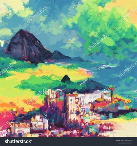 Pixel Art Rio De Janeiro Brazil Stock Illustration 2191116453 ...