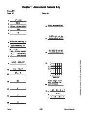 Image result for Algebra 1 Chapter 2 Test Answer Key
