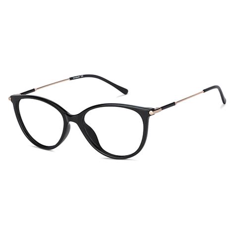 Buy Black Gold Black Full Rim Cat Eye Lenskart Air fusion LA E12693-C1 ...