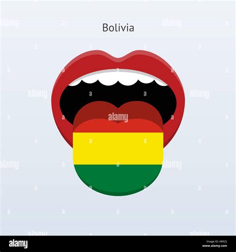 Bolivia language. Abstract human tongue. Vector illustration Stock ...
