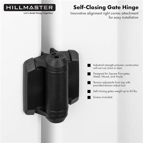 HILLMASTER Heavy Duty Self Closing Gate Hinges with Safety India | Ubuy