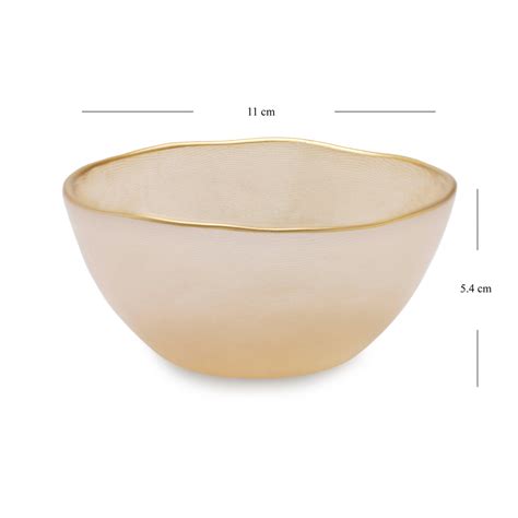 Shop Set of 2 Beige Dune Glass Small Bowls - at Best Price Online in India