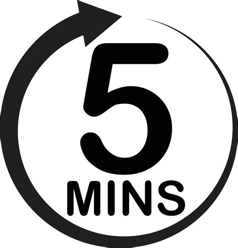 Five minutes icon on white background. 5 minutes sign. Every 5 minutes ...