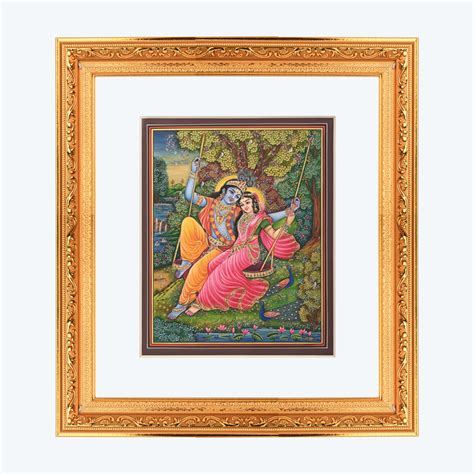 Handmade Radha Krishna On Swing Painting| Wall Decoration Painting wit ...