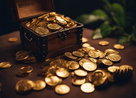 A pirate treasure with gold coins | Premium AI-generated image