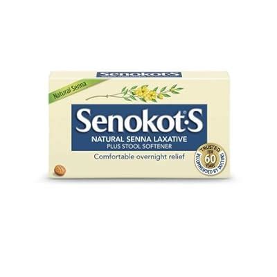 Buy Senokot•S Natural Senna Laxative plus Stool Softener, 10 Tablets ...