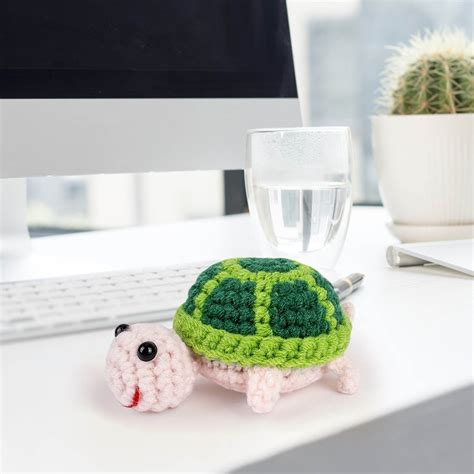 Mini Turtle Crochet Positive Crochet Cute Funny Knitted Wool Knitted ...