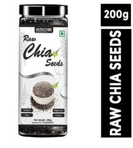 Nutrovibe Raw Chia Seeds for Weight Loss with Omega 3 , Zinc and Fiber ...