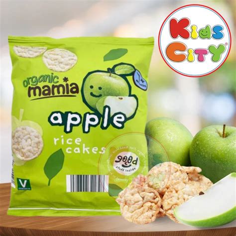Organic Mamia Apple Rice Cakes 40g | Baby Snack (7+ Months) | KidsCity.in