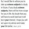 letter to your brother about the importance of science subjects ...